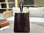 Colestore Chloé Spin tote Bag in Grained & Suede Leather Chocolate 27x30x14 cm - 6