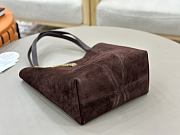 Colestore Chloé Spin tote Bag in Grained & Suede Leather Chocolate 27x30x14 cm - 5