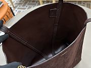 Colestore Chloé Spin tote Bag in Grained & Suede Leather Chocolate 27x30x14 cm - 3