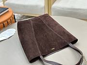 Colestore Chloé Spin tote Bag in Grained & Suede Leather Chocolate 27x30x14 cm - 2