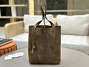 Colestore Chloé Spin tote Bag in Grained & Suede Leather dark brown 27x30x14 cm - 1