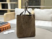 Colestore Chloé Spin tote Bag in Grained & Suede Leather dark brown 27x30x14 cm - 4