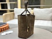 Colestore Chloé Spin tote Bag in Grained & Suede Leather dark brown 27x30x14 cm - 2