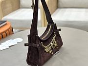 Colestore Chloé Charms Hobo Bag in Suede Leather Dark Brown 28.5x18x10cm - 6