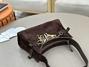 Colestore Chloé Charms Hobo Bag in Suede Leather Dark Brown 28.5x18x10cm - 2