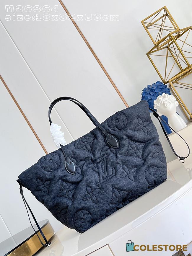 Colestore  Louis Vuitton LV Ski Neverfull Inside Out MM Other Monogram Canvas Black Jeans M26364 18 x 32 x 56 cm - 1