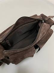 Colestore Miu Miu Dark Brown Utilitaire Suede Shoulder Bag 14.5×26×9.5cm - 6