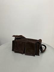 Colestore Miu Miu Dark Brown Utilitaire Suede Shoulder Bag 14.5×26×9.5cm - 5