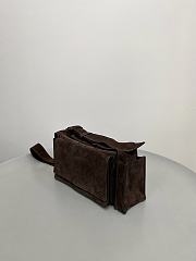 Colestore Miu Miu Dark Brown Utilitaire Suede Shoulder Bag 14.5×26×9.5cm - 3