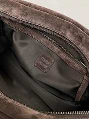 Colestore Miu Miu Dark Brown Utilitaire Suede Shoulder Bag 14.5×26×9.5cm - 2
