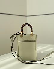 Colestore Fendi Sunshine Shopper Mini Handbag Green Leather 13×6×18cm - 3