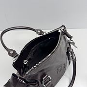 Colestore Miu Miu Leather Handbag With Shoulder Strap Dark Brown 27 × 13 × 24 cm - 6