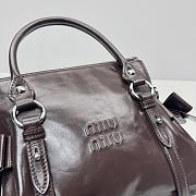 Colestore Miu Miu Leather Handbag With Shoulder Strap Dark Brown 27 × 13 × 24 cm - 2