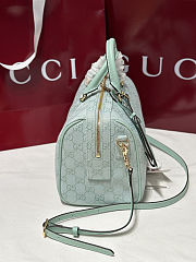 Colestore Gucci Ophidia Medium Boston Bag Icy Blue GG Canvas 30x16x20cm - 6