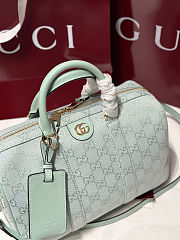 Colestore Gucci Ophidia Medium Boston Bag Icy Blue GG Canvas 30x16x20cm - 5