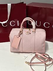 Colestore Gucci Ophidia Medium Boston Bag Pink GG Canvas 30x16x20cm - 1