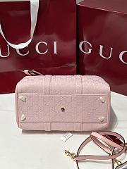 Colestore Gucci Ophidia Medium Boston Bag Pink GG Canvas 30x16x20cm - 3