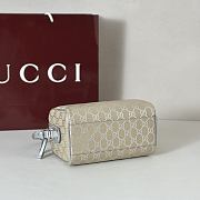 Colestore Gucci GG Emblem Small Boston Bag Silver GG Fabric 20.5x14x11.5cm - 6