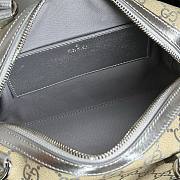 Colestore Gucci GG Emblem Small Boston Bag Silver GG Fabric 20.5x14x11.5cm - 2