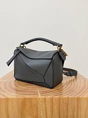 Colestore Loewe Small Puzzle Edge bag in Soft Grained Calfskin Dark Grey 24x16.5x10.5 cm - 5