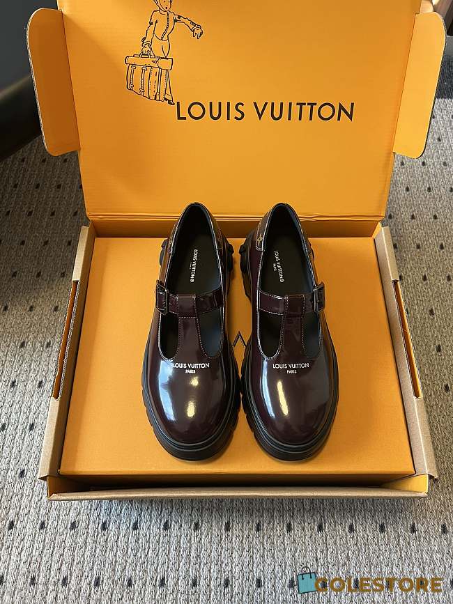 Colestore Louis Vuitton LV Squad Mary Jane Burgundy  - 1