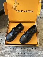 Colestore Louis Vuitton LV Squad Mary Jane Black Plain Calf Leather - 3