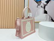 Colestore Dior Medium Dior Book Tote with Strap Rose Soupir Dior Oblique Embroidery with White Lace and Dior Médaillon (36 x 27.5 x 16.5 cm) - 2