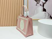 Colestore Dior Medium Dior Book Tote with Strap Rose Soupir Dior Oblique Embroidery with White Lace and Dior Médaillon (36 x 27.5 x 16.5 cm) - 3
