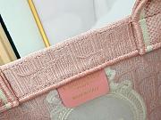 	 Colestore Dior Small Dior Book Tote with Strap Rose Soupir Dior Oblique Embroidery with White Lace and Dior Médaillon (26 x 22 x 8 cm) - 2