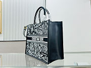 Colestore Dior Large Dior Book Tote Black and White Plan de Paris Embroidery (42×17×34.5cm) - 6