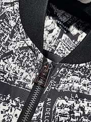 Colestore Dior Black and White Plan de Paris Embroidery Bomber Jacket - 3