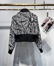 Colestore Dior Black and White Plan de Paris Embroidery Bomber Jacket - 2