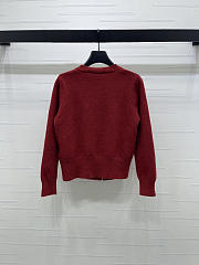 Colestore Miu Miu Sequin & Pearl Wool Cardigan Red - 6