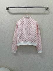 Colestore Louis Vuitton Monogram Zip-Up Jacket Pink/White - 6