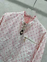 Colestore Louis Vuitton Monogram Zip-Up Jacket Pink/White - 3