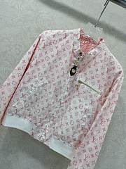 Colestore Louis Vuitton Monogram Zip-Up Jacket Pink/White - 4