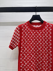Colestore Louis Vuitton Monogram Honeycomb Knit Top Red - 4