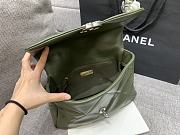 Colestore Chanel Bag 19 Glossy sheepskin, gold-plated, silver-plated & ruthenium-plated metal Dark Green 30x16x9cm - 6
