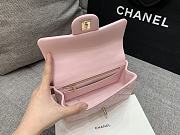 Colestore Chanel Pink Quilted Lambskin Top Handle Mini Flap Bag Pale Gold Hardware, Charm 20x14x7cm - 4