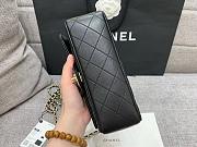 Colestore Chanel Black Quilted Lambskin Top Handle Mini Flap Bag Pale Gold Hardware, Charm 20x14x7cm - 4