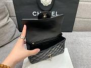 Colestore Chanel Black Quilted Lambskin Top Handle Mini Flap Bag Pale Gold Hardware, Charm 20x14x7cm - 5
