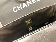 Colestore Chanel Black Quilted Lambskin Top Handle Mini Flap Bag Pale Gold Hardware, Charm 20x14x7cm - 2