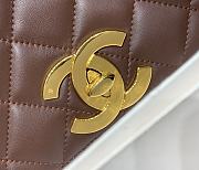 Colestore Chanel Trendy CC Brown Lambskin Top Handle 25x20x9cm - 2