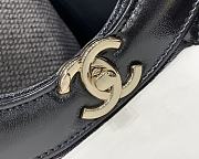 Colestore Chanel 31 Shopping Bag Shiny Lambskin & Ruthenium-Finish Metal Black 30x36x9cm - 6