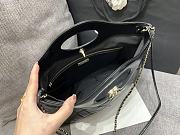 Colestore Chanel 31 Shopping Bag Shiny Lambskin & Ruthenium-Finish Metal Black 30x36x9cm - 4