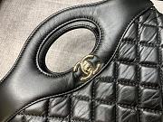 Colestore Chanel 31 Mini Shopping Bag   Shiny Lambskin & Ruthenium-Finish Metal  Black 22x23x5.5cm - 2