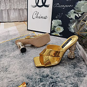 Colestore Dolce Gabbana Metallic Leather Mules - 4