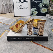 Colestore Dolce Gabbana Metallic Leather Mules - 3