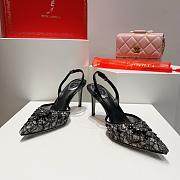 Colestore Rene Caovilla Jewel Slingbacks In Lace Venezianan 75 Black - 6