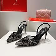 Colestore Rene Caovilla Jewel Slingbacks In Lace Venezianan 75 Black - 4